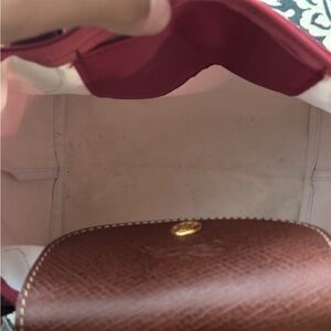 Chic Brown and Red Women's Shoulder Bag